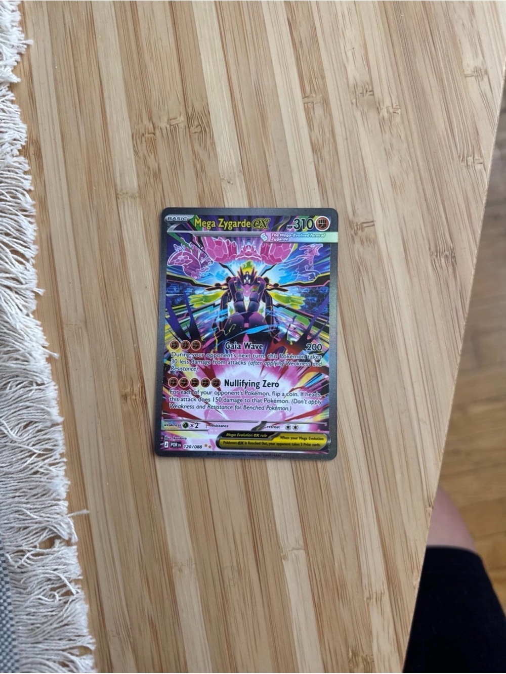 Pokemon Mega Zygarde EX Holographic Card - Purple, Blue, Pink